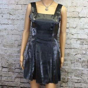 Gunmetal Lace-up Dress